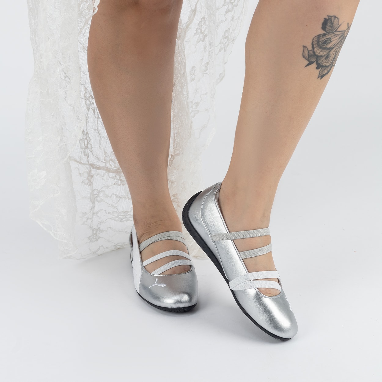 Tênis Puma Speedcat Ballet Metallic Silver White