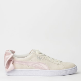 Tênis Puma Suede Bow Hexamesh WN S Marshmallow Rosa Claro 36915102 Tênis Puma Suede Bow Hexamesh WN S Marshmallow Rosa Claro 36915102