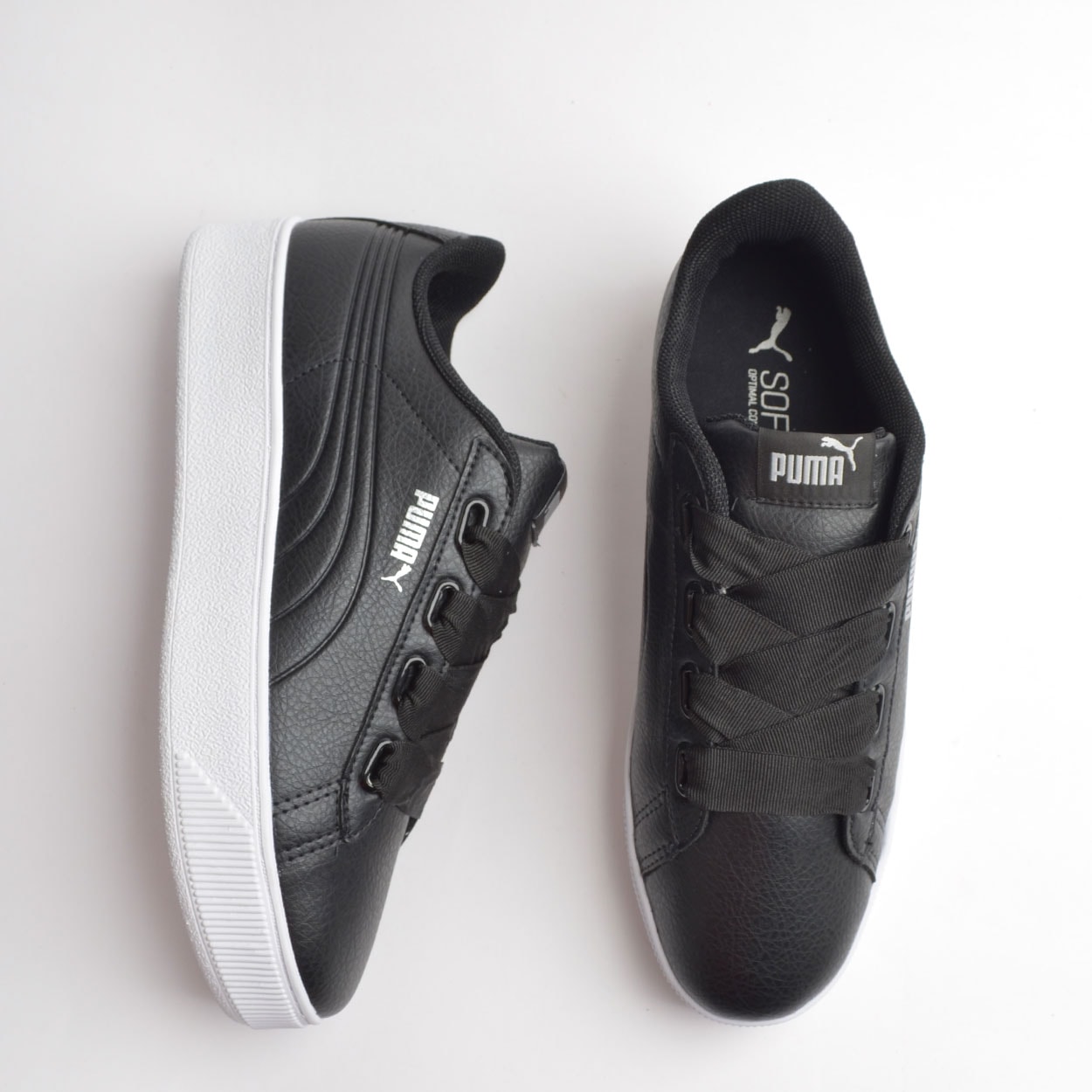 tênis creeper puma vikky platform ribbon