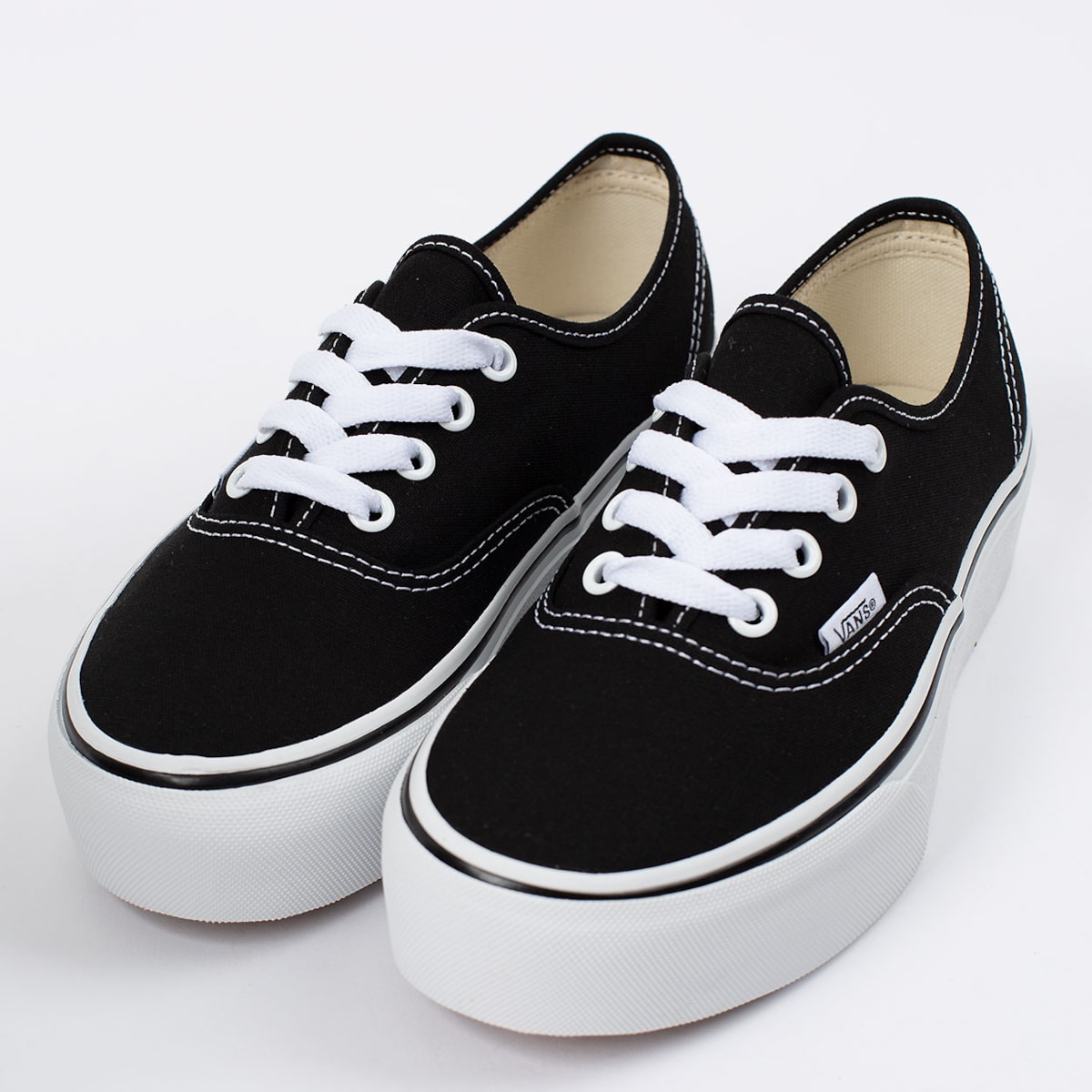 Authentic Platform Vans Todo Preto Original Tênis Vans Authentic