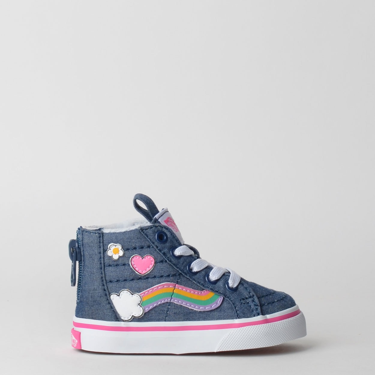 tenis vans rosa cano alto