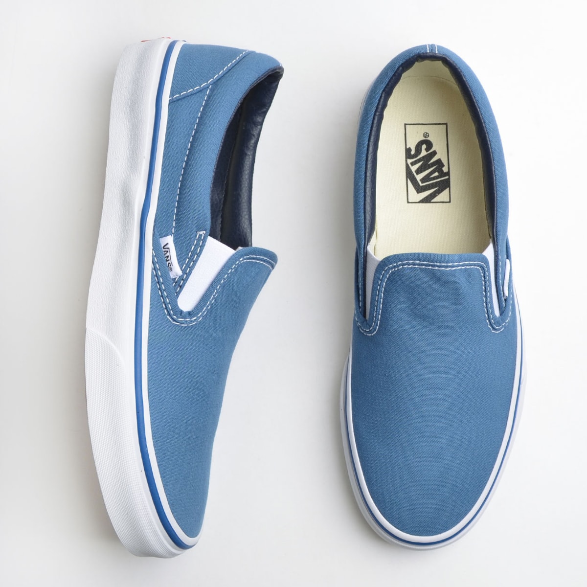 Vans slip ons dark blue Clearance