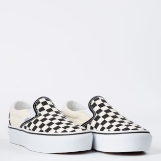 Tênis Vans Classic Slip On Platform Black White Checkerboard VNB0018EBWWP