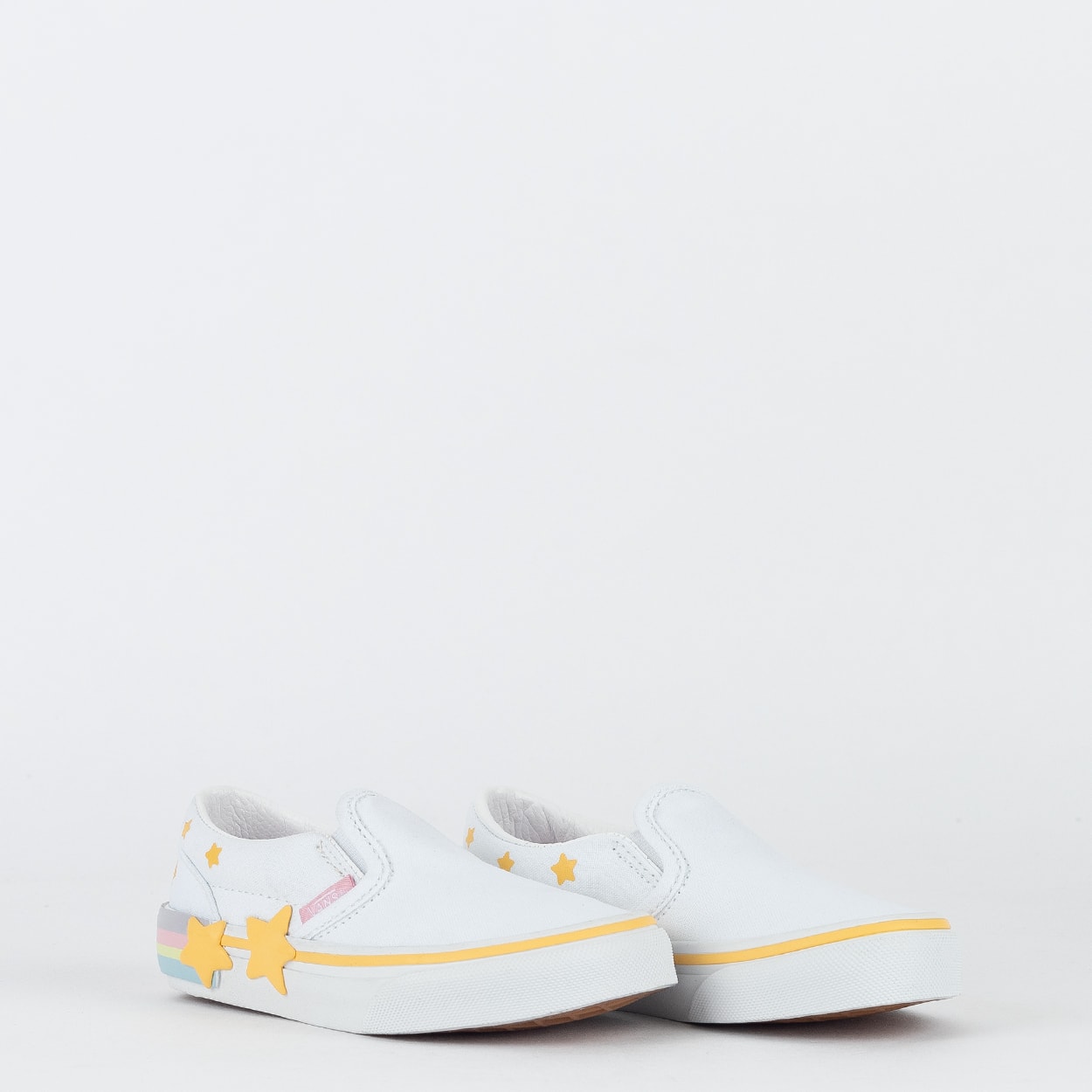 Tênis Vans Kids Slip-On V Rainbow Multi True White VN000D0SBS6