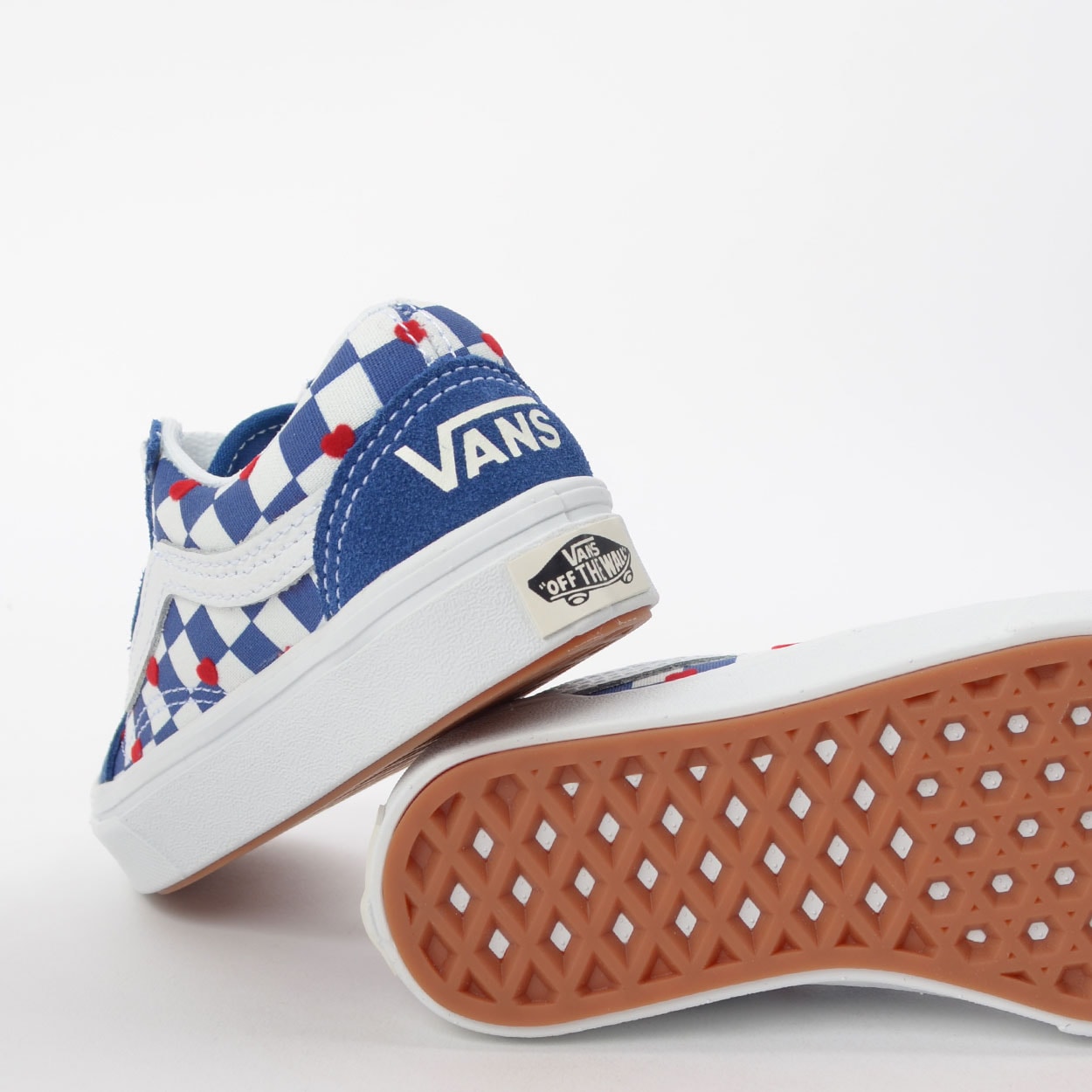 vans quadrados vermelhos
