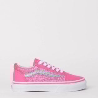 Tênis Vans Kids Old Skool Mermaid Scales Carmine Rose True White VN0A38HBVJ2P Tênis Vans Kids Old Skool Mermaid Scales Carmine Rose True White VN0A38HBVJ2P