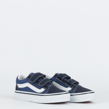 Tênis Vans Kids Old Skool V Navy True White VN000VHENWD