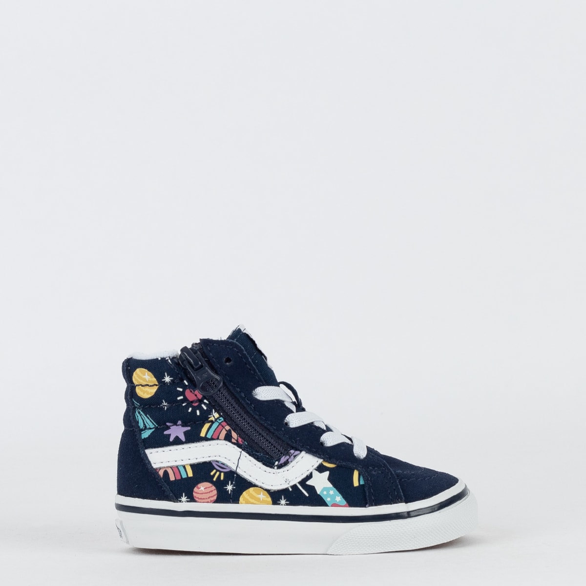 Tênis Vans Kids Sk8-Hi Reissue Side Zip Glow Galaxy Navy VN0007Q3NVY