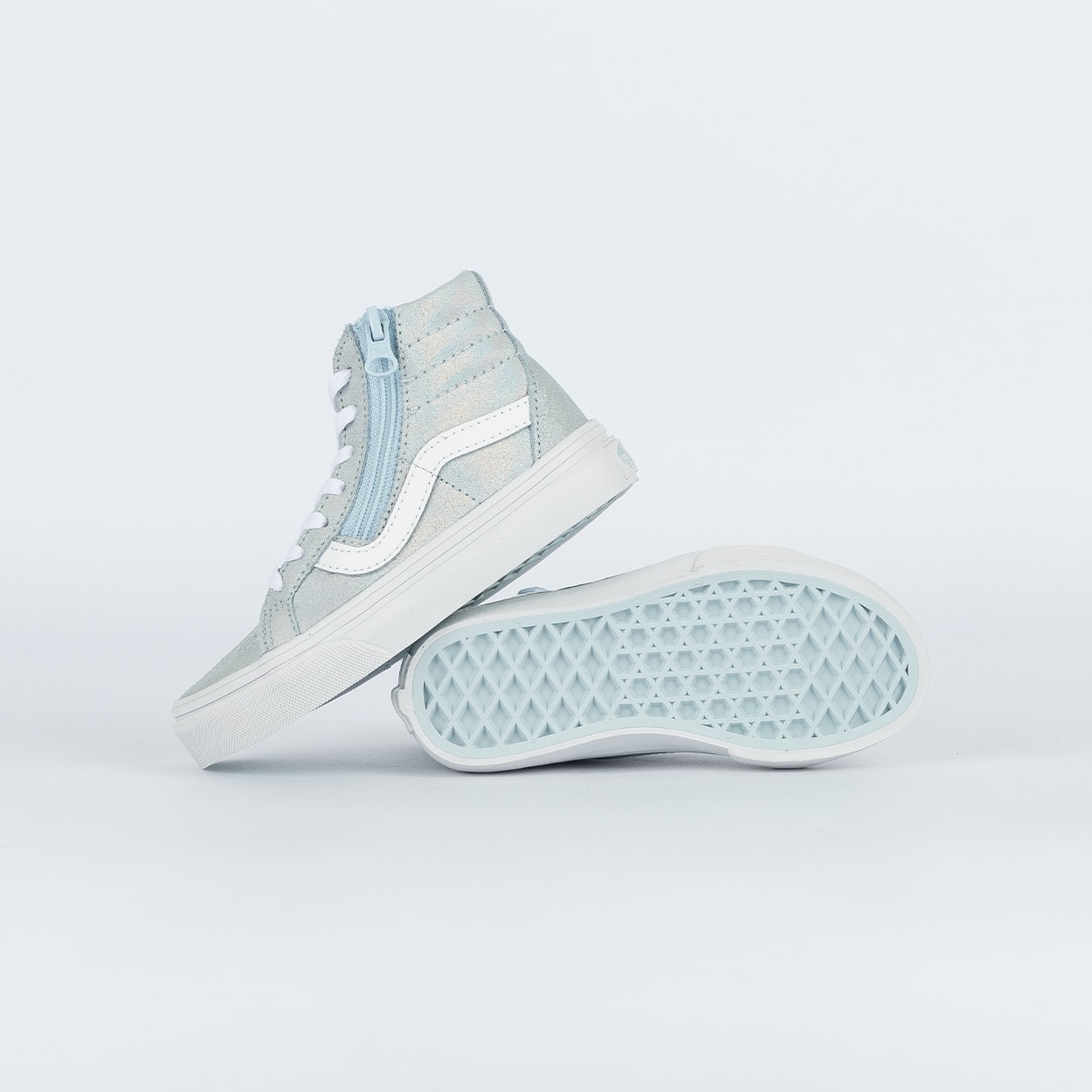 Tênis Vans Kids Sk8-Hi Reissue Side Zip Holographic Dawn Mist