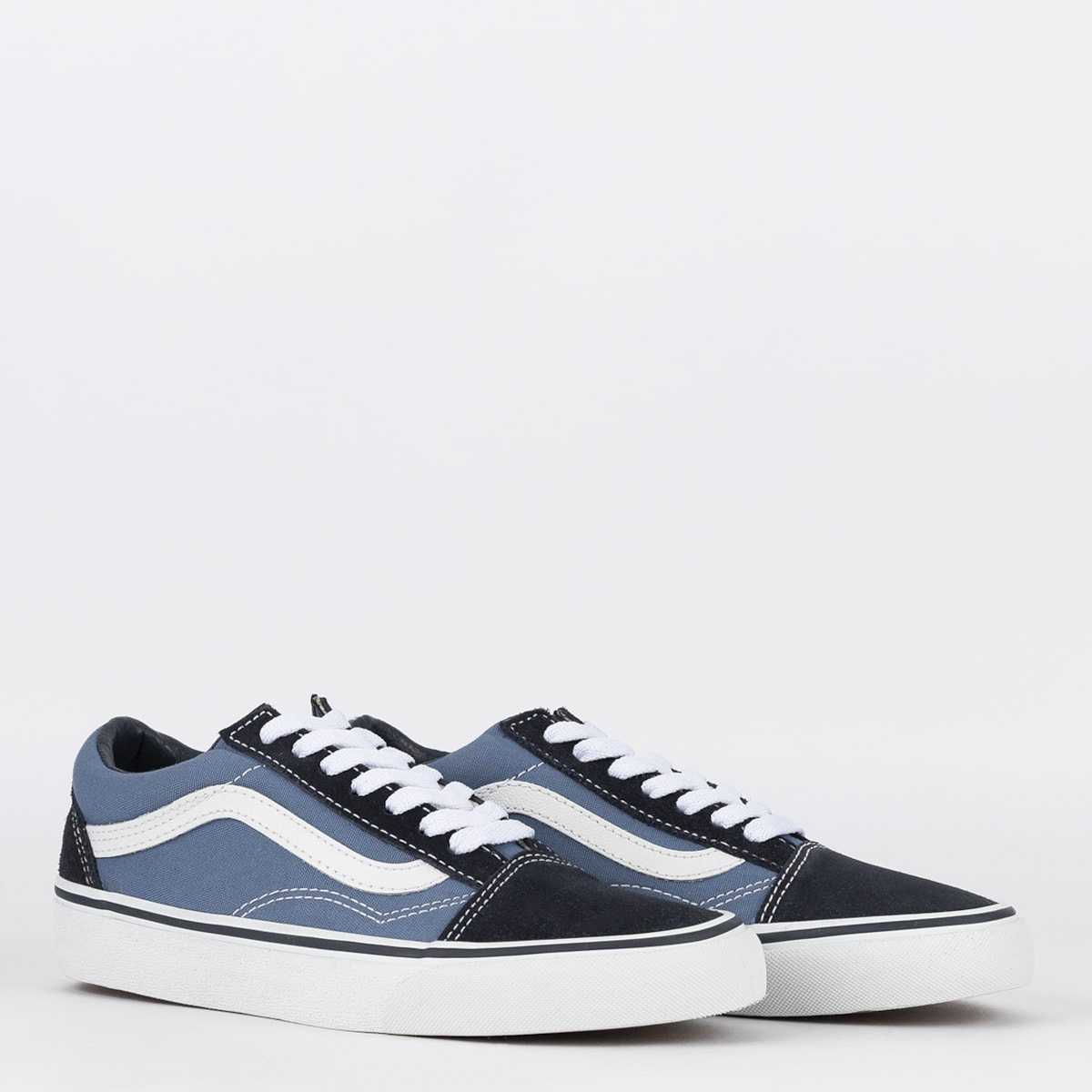 Blue white old skool vans Clearance