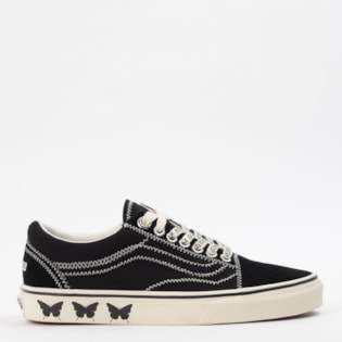 Tênis Vans Old Skool Sandy Liang Delancey True White VN0A4U3BXF5 Tênis Vans Old Skool Sandy Liang Delancey True White VN0A4U3BXF5