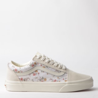 vans women's old skool vintage floral marshmallow