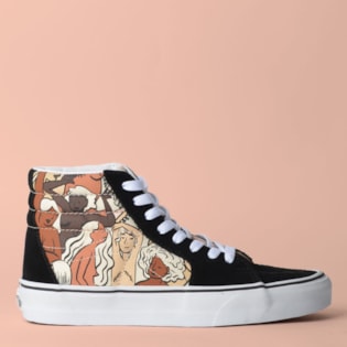 Tênis Vans Sk8 Hi Breast Cancer Ladies True White VN0A4BV6TRL Tênis Vans Sk8 Hi Breast Cancer Ladies True White VN0A4BV6TRL