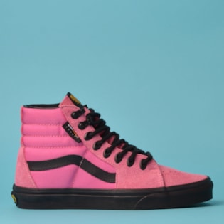 Tênis Vans Sk8 Hi Cordura Azalea Pink Black VN0A4BV6XK5 Tênis Vans Sk8 Hi Cordura Azalea Pink Black VN0A4BV6XK5