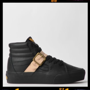 Tênis Vans Sk8 Hi Platform PS Vivienne Westwood Leather Black VN0A4BTUXKP Tênis Vans Sk8 Hi Platform PS Vivienne Westwood Leather Black VN0A4BTUXKP