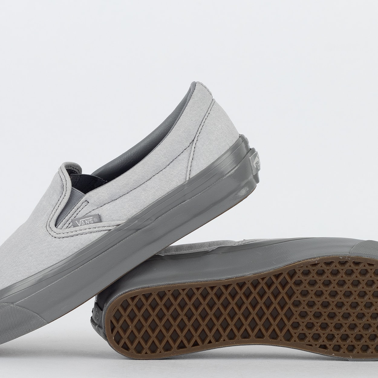 vans premium slip on グレー Tênis Vans Slip-On Reissue 98 MTE Washed Canvas Lunar Rock VN000CWA7VF