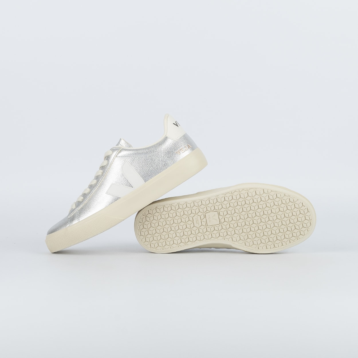 Tênis Veja Campo Leather Silver White CP0502684