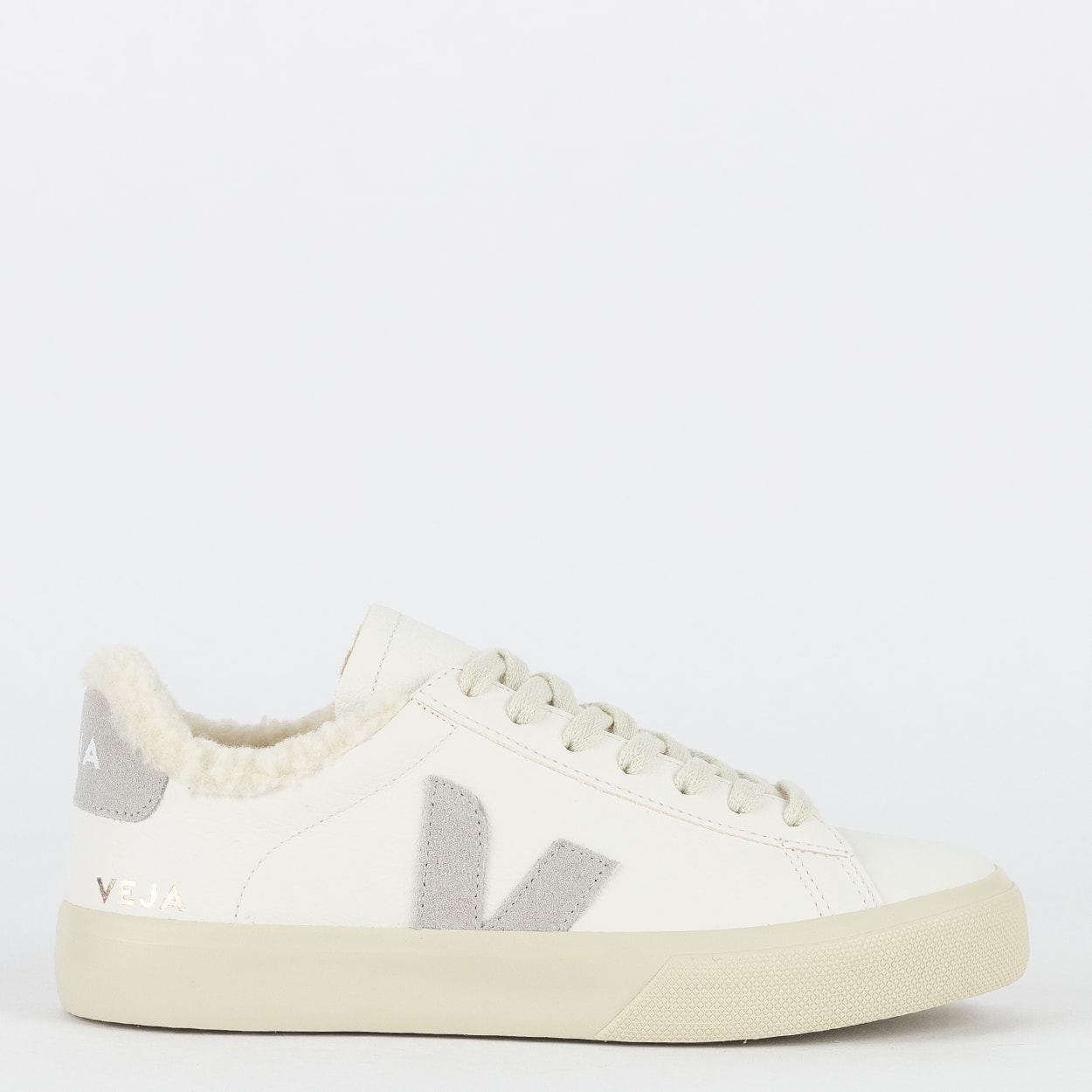 Tênis Veja V-90 O.T. Leather Extra White Light Grey Natural Tênis Veja V-90 O.T. Leather Extra White Light Grey Natural