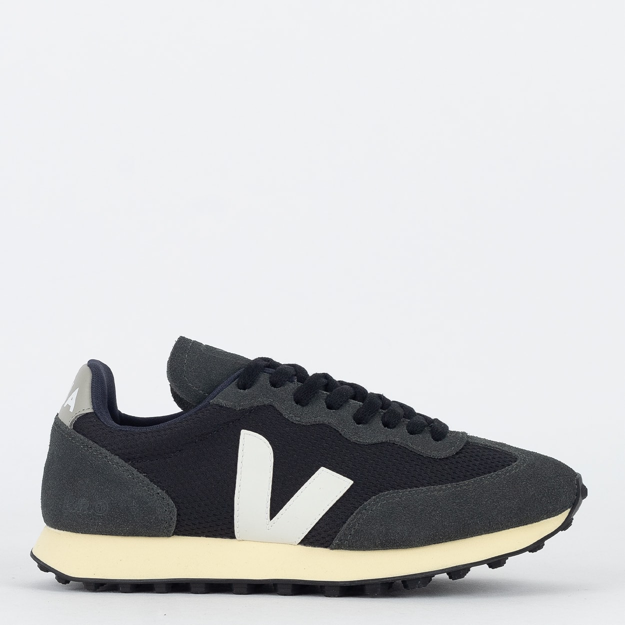 Tênis Veja Rio Branco Alveomesh Black White Oxford Grey RB0102367