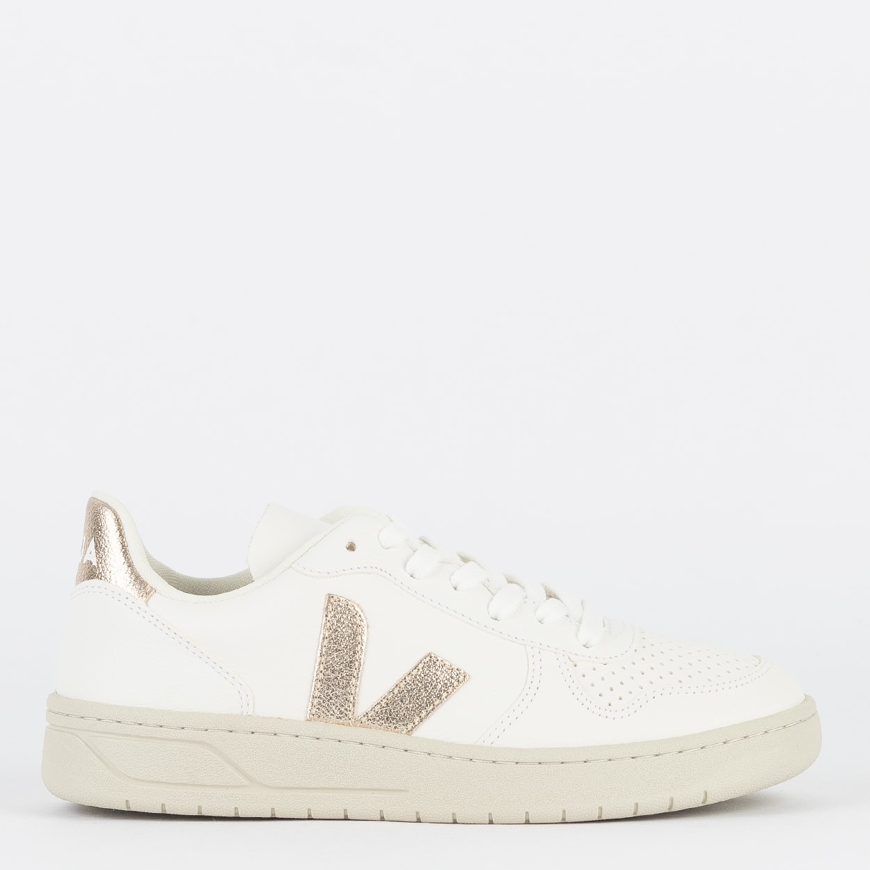 Tênis Veja V-10 Chromefree Leather Extra White Platine VX0502935