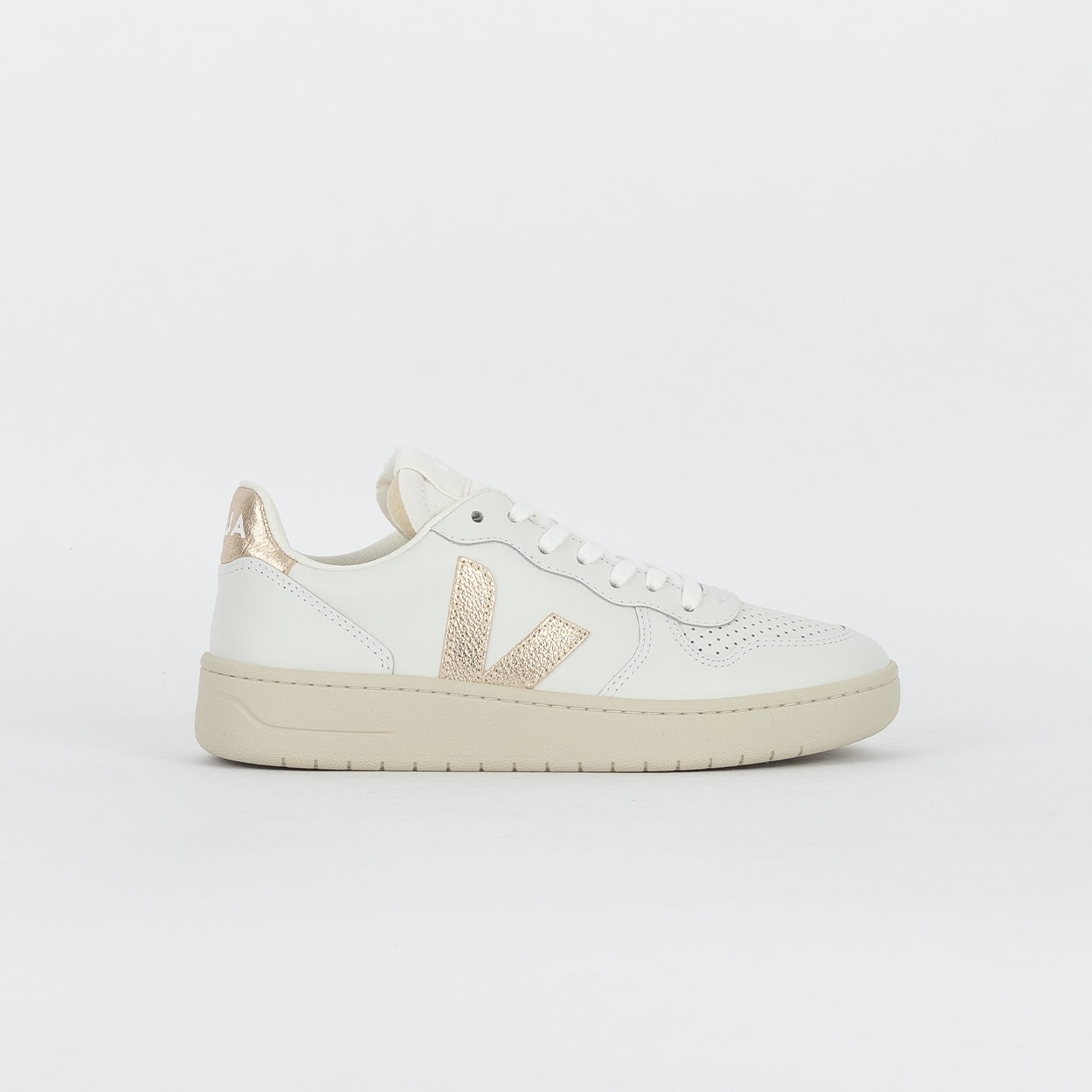 Tênis Veja V-10 Chromefree Leather Extra White Platine VX0502935