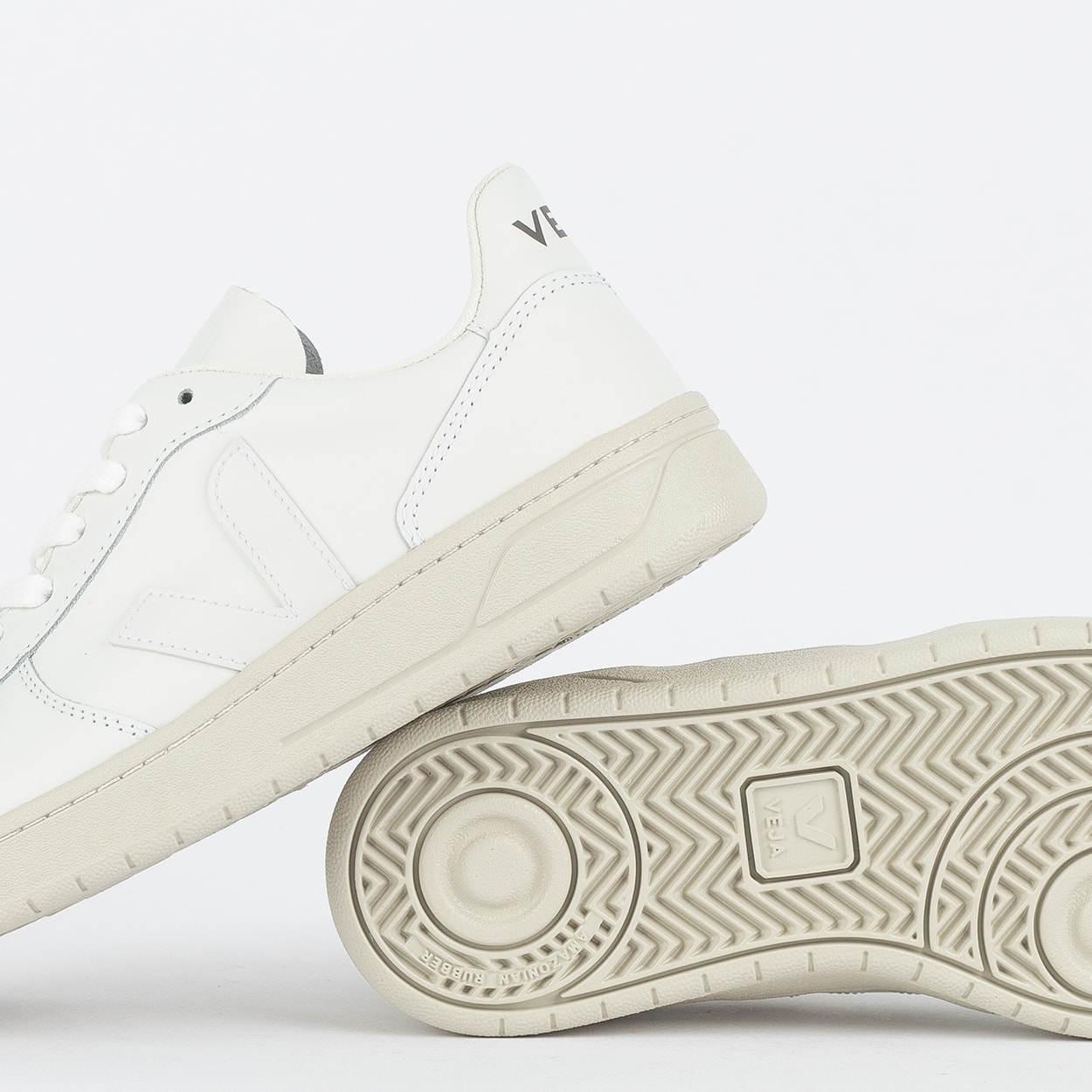 新品未使用品 VEJA V10 LEATHER EXTRA Tênis Veja V-10 Chromefree Leather Extra White Black Sahara VX0503138