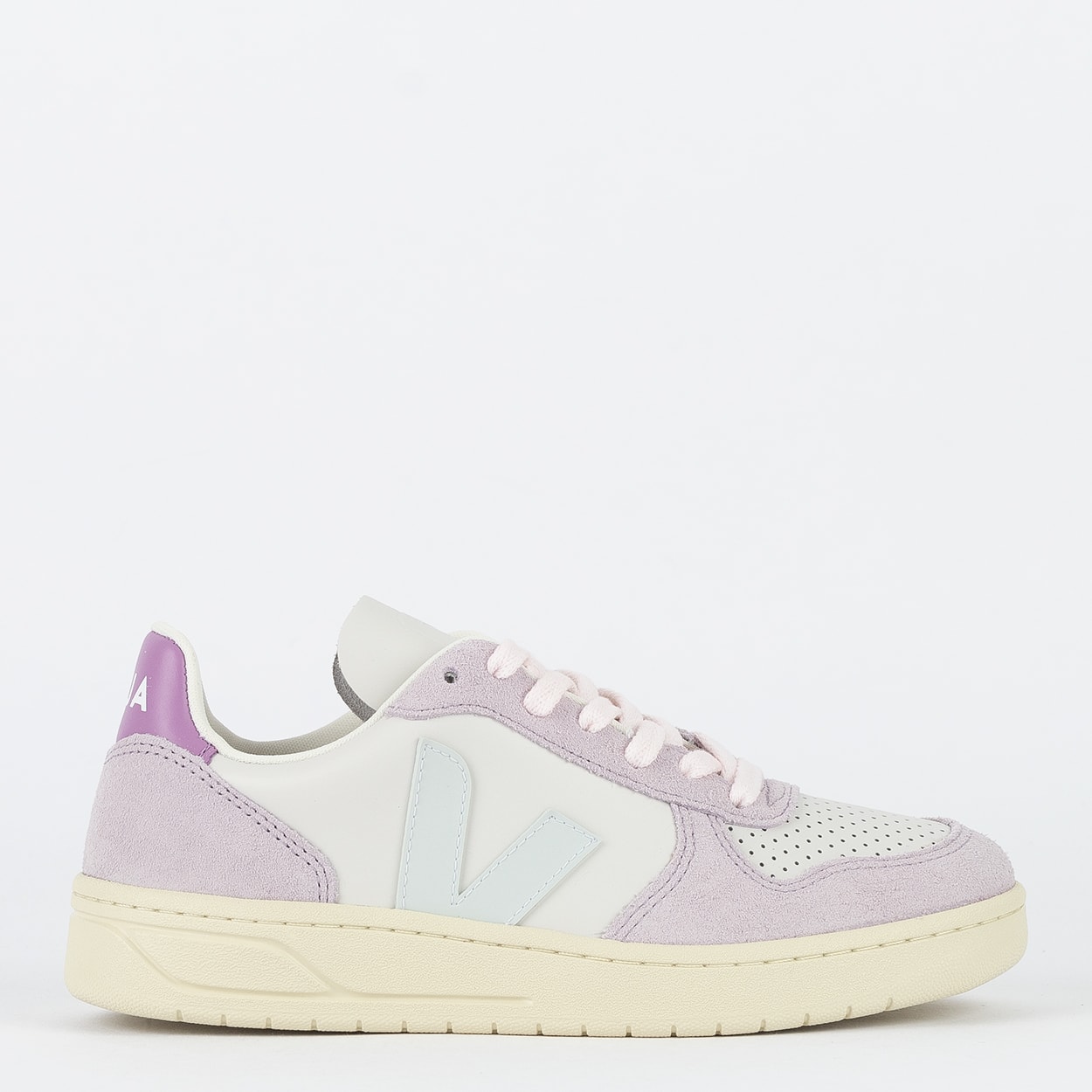 Tênis Veja V-10 Leather Gravel Menthol Parme VX0203476