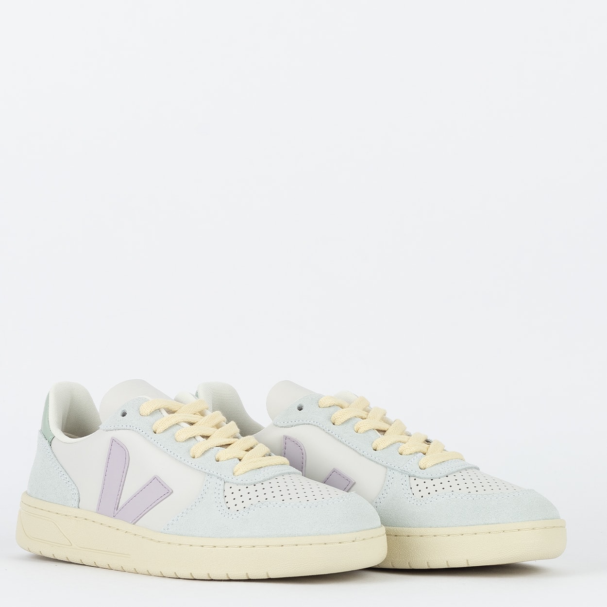 Tênis Veja V-10 Leather Gravel Parme Menthol VX0203475