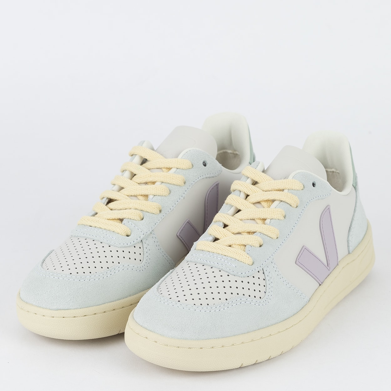Tênis Veja V-10 Leather Gravel Parme Menthol VX0203475