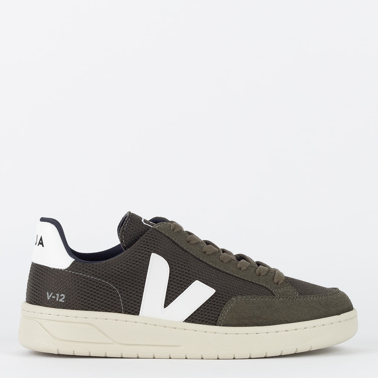 Tênis Veja V-12 B-Mesh Olive White XD0102820 Tênis Veja V-12 B-Mesh Olive White XD0102820
