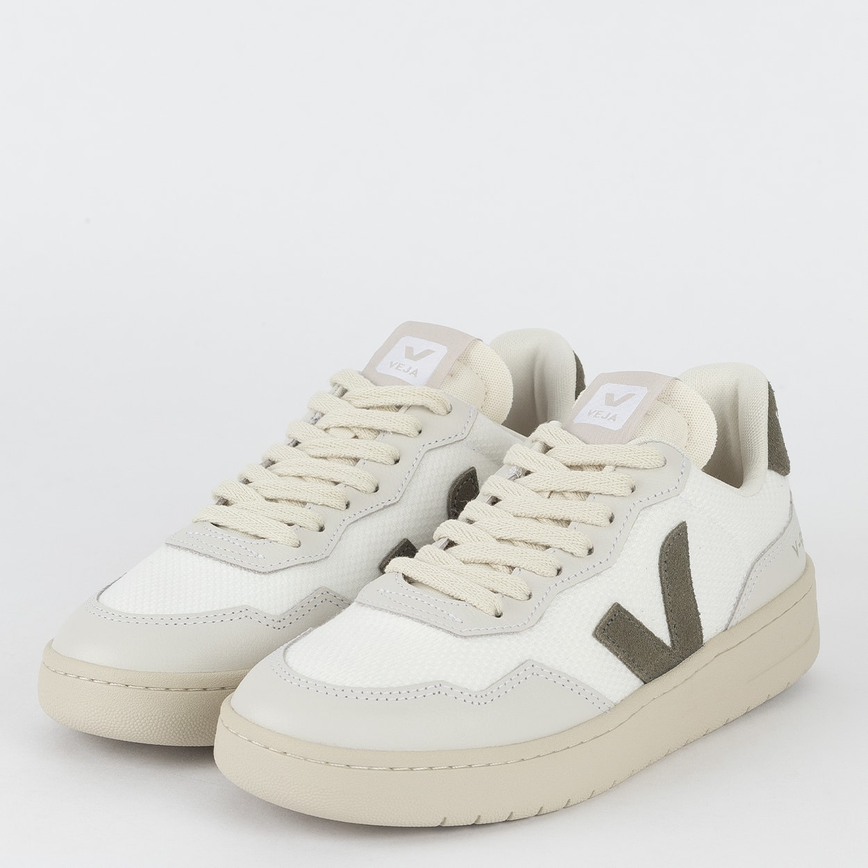 Tênis Veja V-90 B-Mesh White Kaki VD1720484