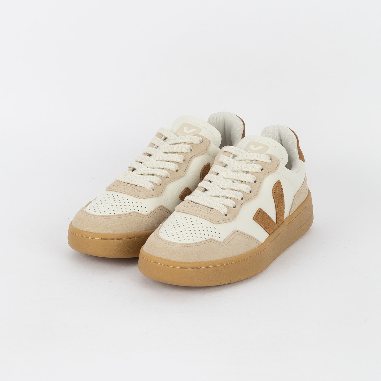 Tênis Veja V-90 O.T. Leather Bastille Pure Camel Almond Natural