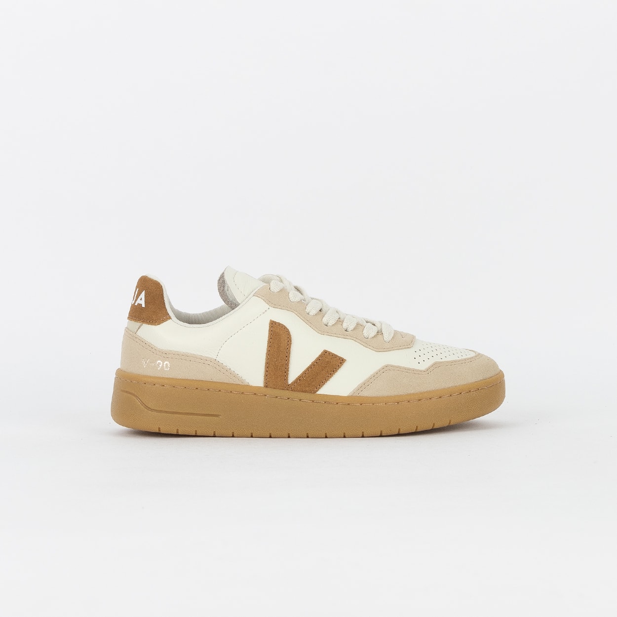 ロイ Tênis Veja V-90 O.T. Leather Bastille Pure Kiwi Almond Natural