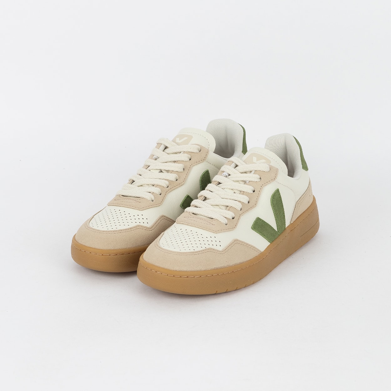 Tênis Veja V-90 O.T. Leather Bastille Pure Kiwi Almond Natural