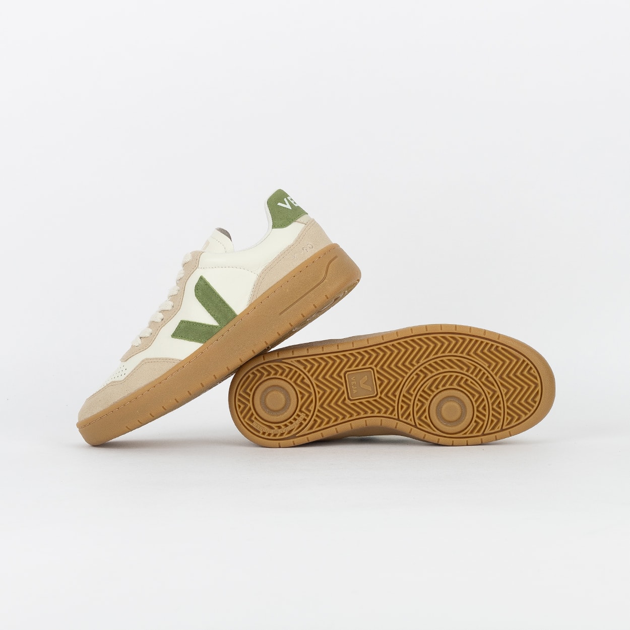 Tênis Veja V-90 O.T. Leather Bastille Pure Kiwi Almond Natural