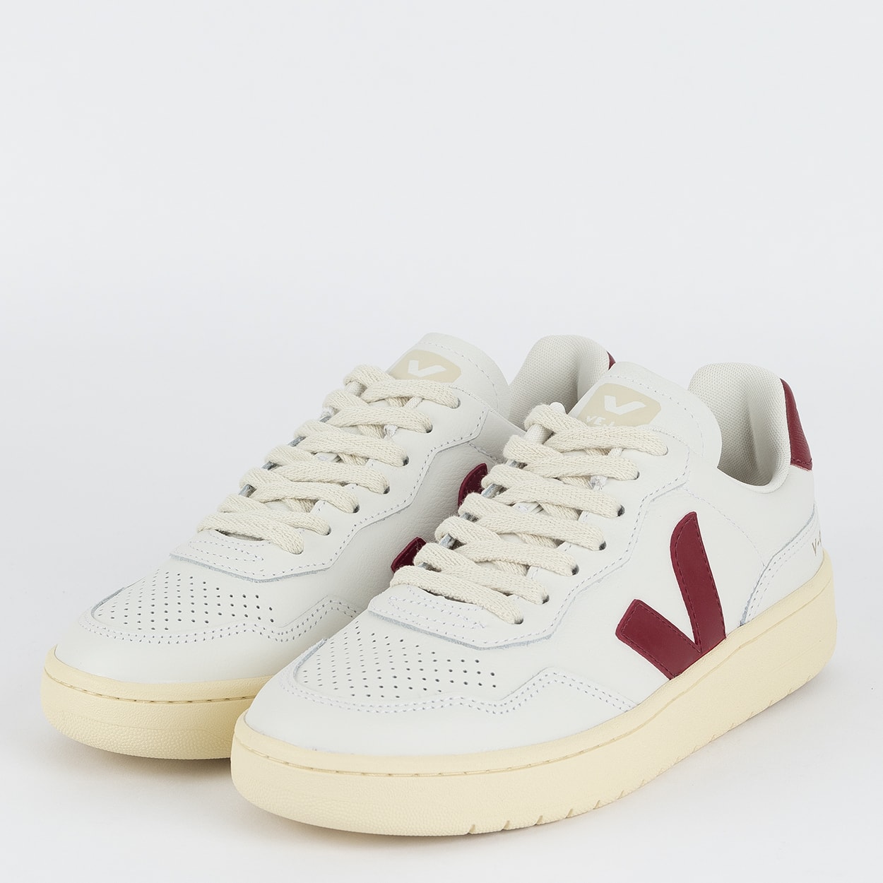 Tênis Veja V-90 O.T Leather Extra White Marsala VD2003657