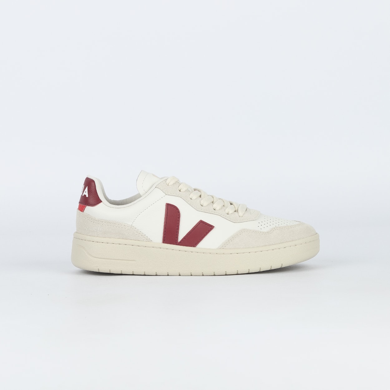 Tênis Veja V-90 O.T. Leather White Marsala Natural VD2021723