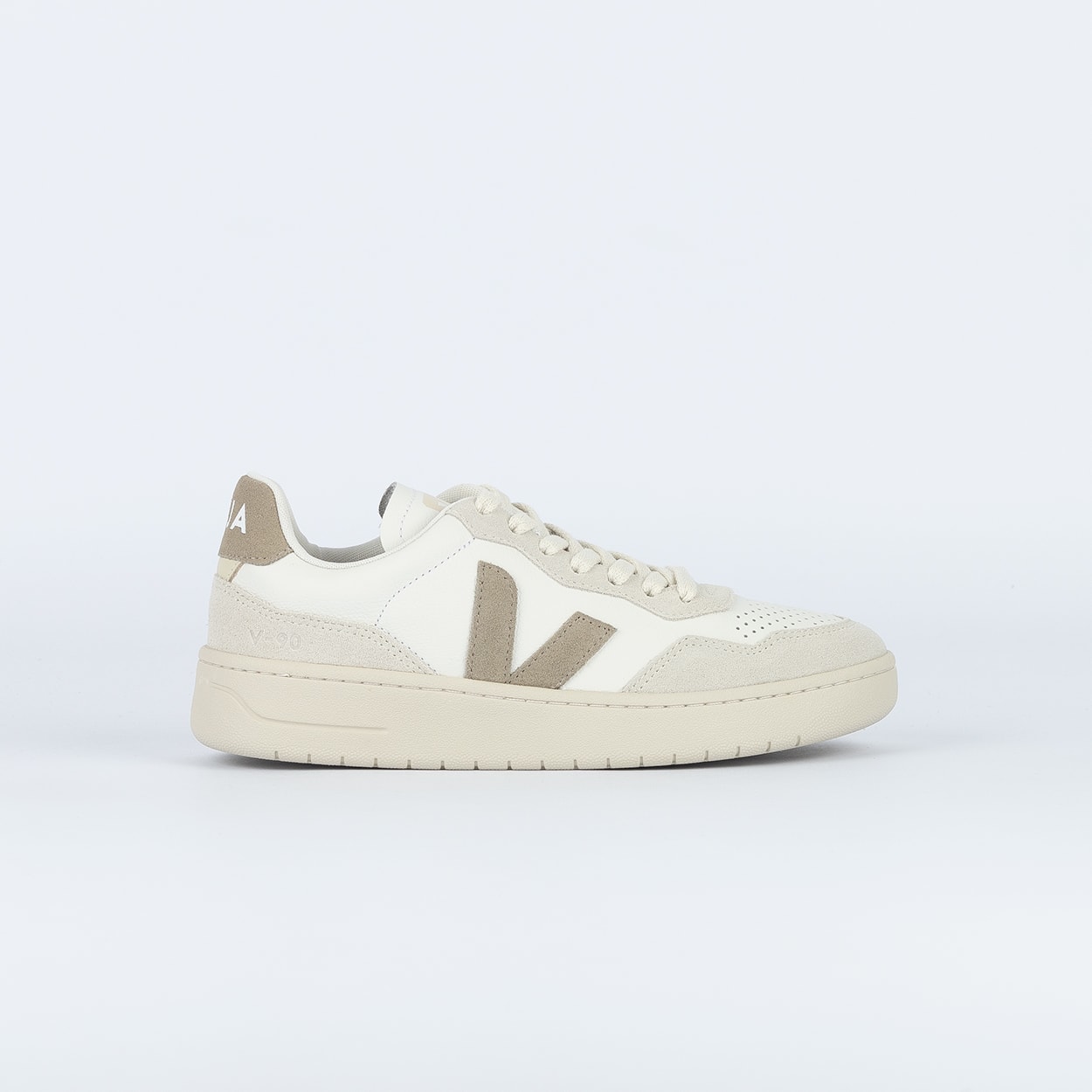 Tênis Veja V-90 O.T. Leather White Taupe VD2020909