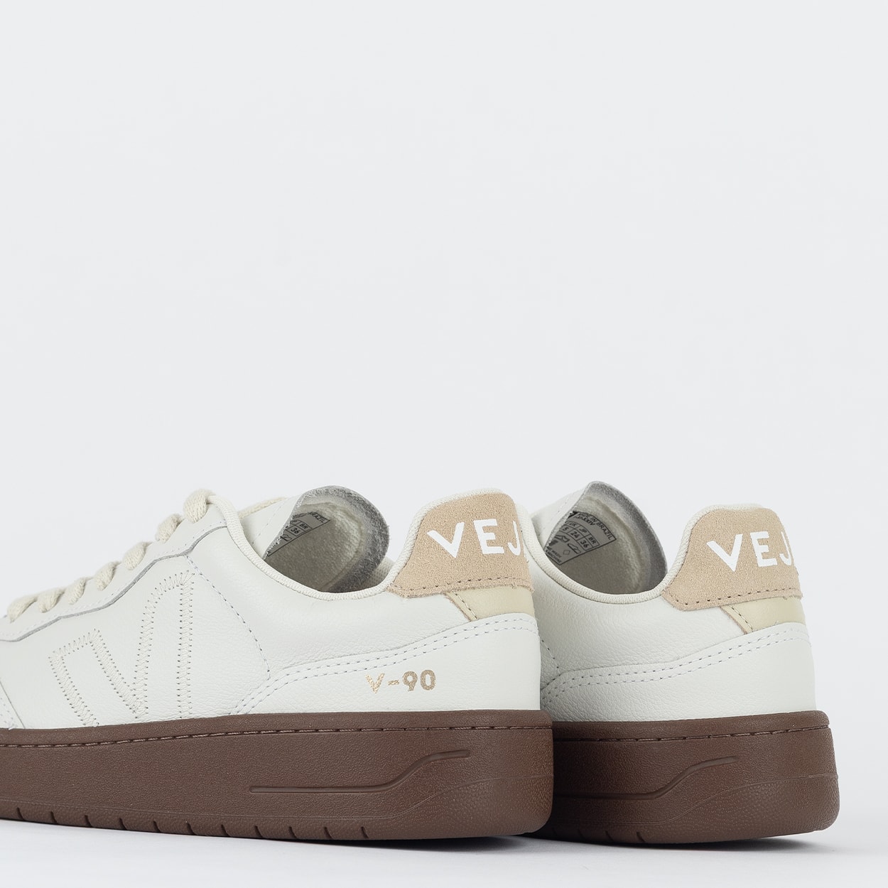 Tênis Veja V-90 ZZ O.T. Leather White Pierre Almond VZ2020750