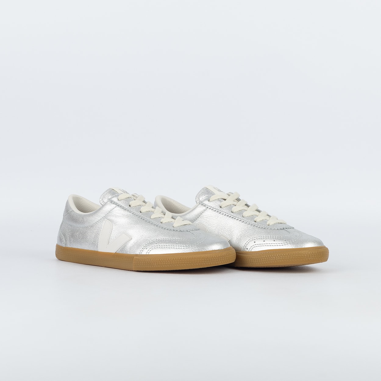 Tênis Veja Volley O.T. Leather Silver White Natural VO2021666