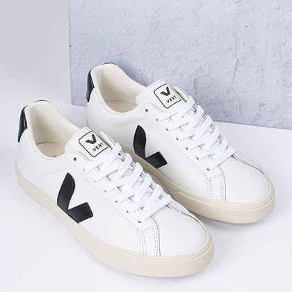 Tênis Vert Shoes Esplar Logo Leather Extra White Black EO020005