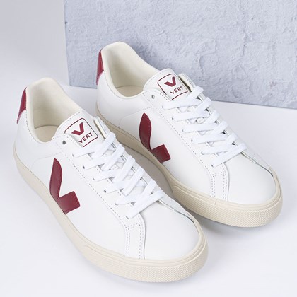 Tênis Vert Shoes Esplar Logo Leather Extra White Marsala EO022110