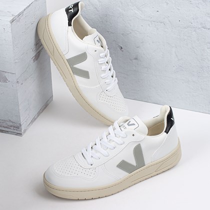Tênis Vert Shoes V-10 CWL Vegan White Oxford Grey Black VX072527
