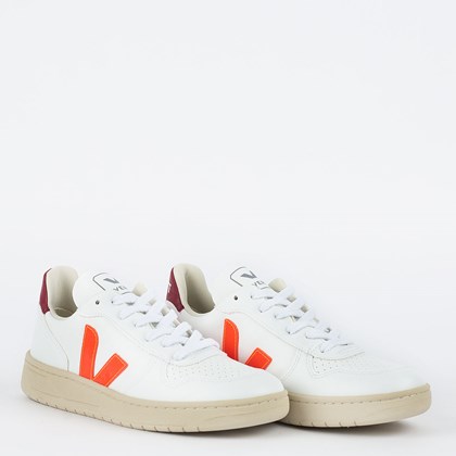 Tênis Vert Shoes V-10 Cwl White Orange Fluo Marsala VX0702785