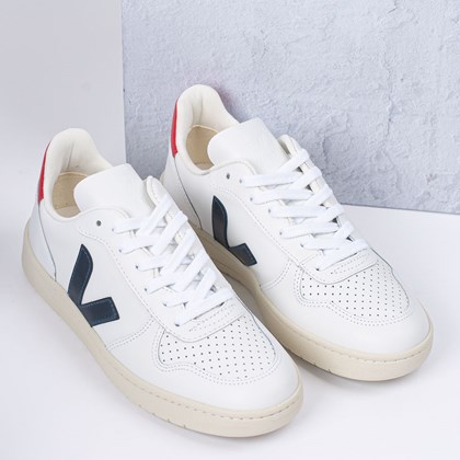 Tênis Vert Shoes V-10 Leather Extra White Nautico Pekin VX021267