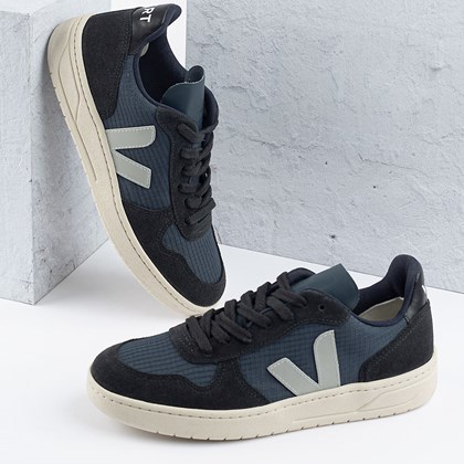 Tênis Vert Shoes V-10 Ripstop Nautico Oxford Grey Black VX012677