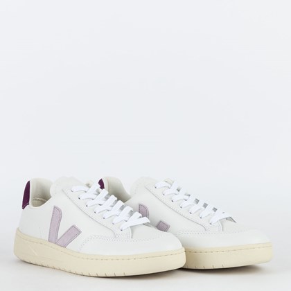 Tênis Vert Shoes V-12 Couro Extra White Parme Magenta XD0203301