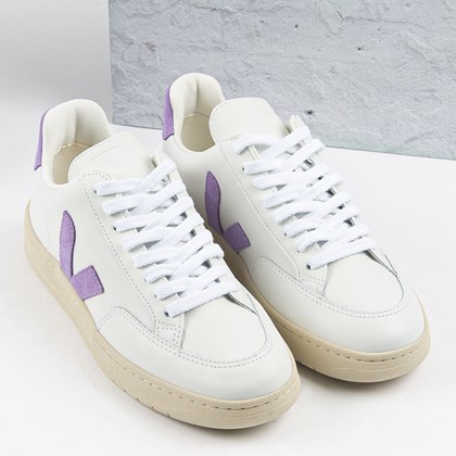 Tênis Vert Shoes V-12 Leather Extra White Lavande XD022704