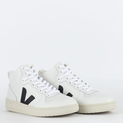 Tênis Vert Shoes V-15 Couro Extra White Black VQ0203304