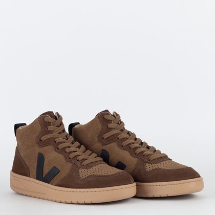 Tênis Vert Shoes V-15 Suede Brown Black VQ0303310